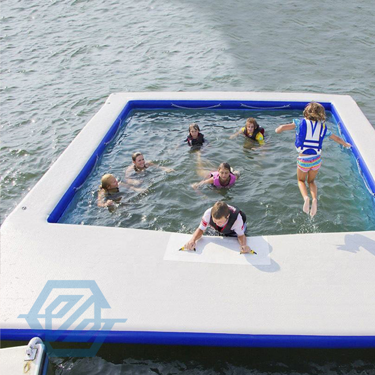 DWF Doppelwandiger Stoff-Yacht-Pool-Float-Ozean-aufblasbarer Meeres-Swimmingpool mit Netz