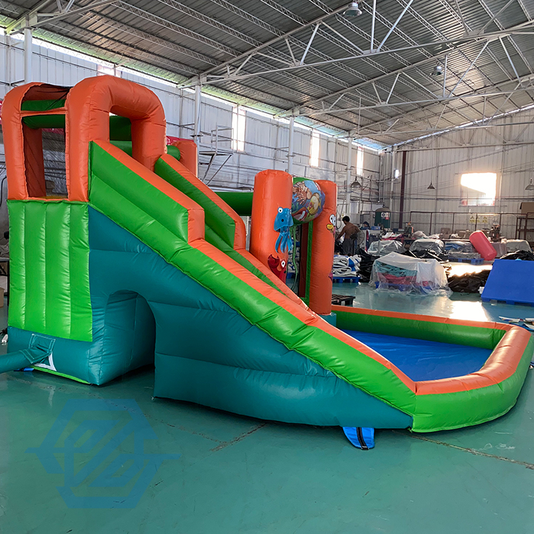 Jumping Bounce House, aufblasbare Wasserrutsche, Hüpfburg mit Pool